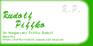 rudolf piffko business card